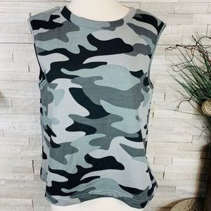 Cut the Frills camo top